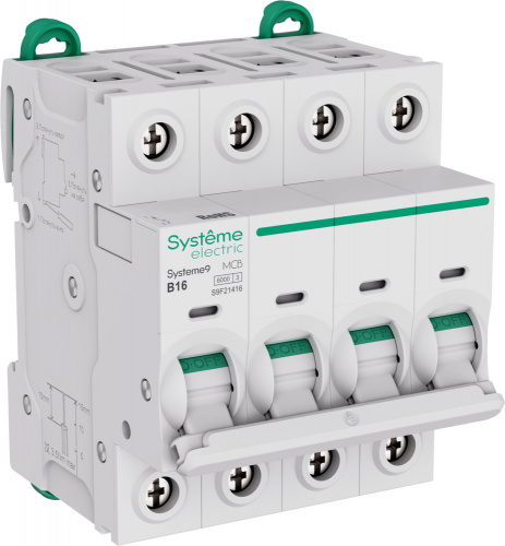 Systeme9 4P 16A 6kA 400В B (S9F21416)