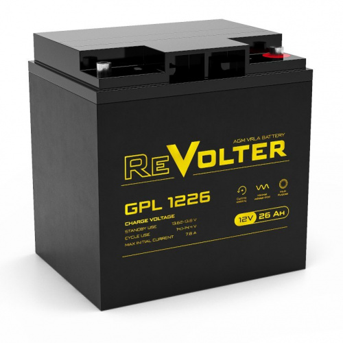 ReVolter GPL 1226 Аккумулятор герметичный свинцово-кислотный ReVolter GPL 1226 Аккумулятор герметичный свинцово-кислотный