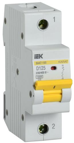 ВА47-150 1P D 125А 15кА KARAT (MVA50-1-125-D) Автоматический выключатель