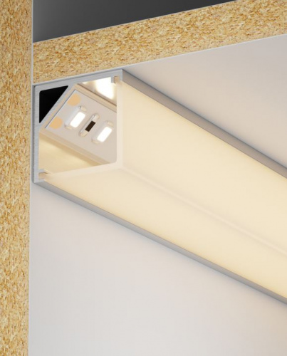 Профиль алюминиевый для LED ленты 1616 2м опал (LSADD1616-SET1-2-N5-1-12) Профиль для LED ленты фото 3