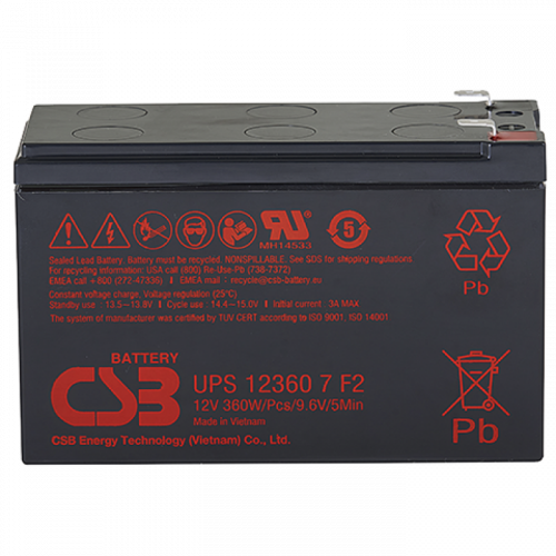 CSB UPS 123607 Аккумулятор герметичный свинцово-кислотный CSB UPS 123607 Аккумулятор герметичный свинцово-кислотный