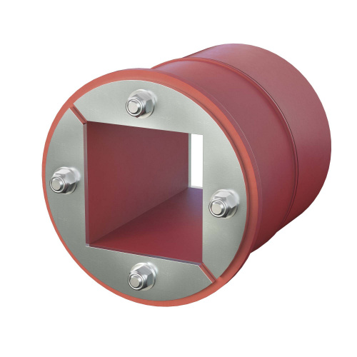 Проходка круглая, нержавеющая, D150х70 мм с проемом 90х90 мм (DXF3125) Проходка круглая, нержавеющая, с проёмом Проходка круглая, нержавеющая, D150х70 мм с проемом 90х90 мм (DXF3125) Проходка круглая, нержавеющая, с проёмом