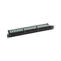 Панель коммутационная высокой плотности с кабельными органайзерами 19", 1U, 48 портов, UTP, RJ-45, CAT 5e REXANT PRO (02-0033) Патч-панель 19"