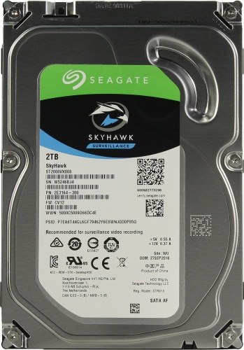 HDD 2000 GB (2 TB) SATA-III SkyHawk (ST2000VX008) Жесткий диск (HDD) для видеонаблюдения