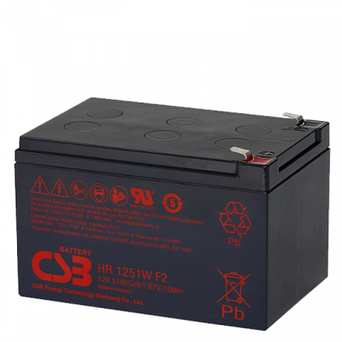 CSB HR 1251W Аккумулятор герметичный свинцово-кислотный CSB HR 1251W Аккумулятор герметичный свинцово-кислотный
