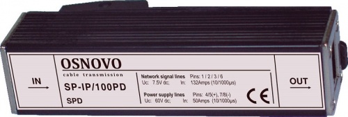 SP-IP/100PD Устройство грозозащиты цепей Ethernet
