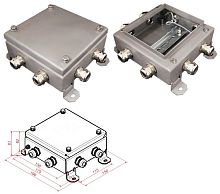КМ IP66-1515, 8 вводов, нержавейка Коробка монтажная электротехническая