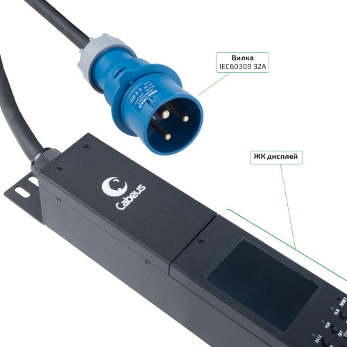 SMART-PDU-32-1P-36C13-6C19-I309-M (12595c) фото 3