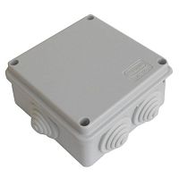 Коробка JBS100 100х100х55, 6 вых, IP55, серая (44007HF) Коробка монтажная, без галогена