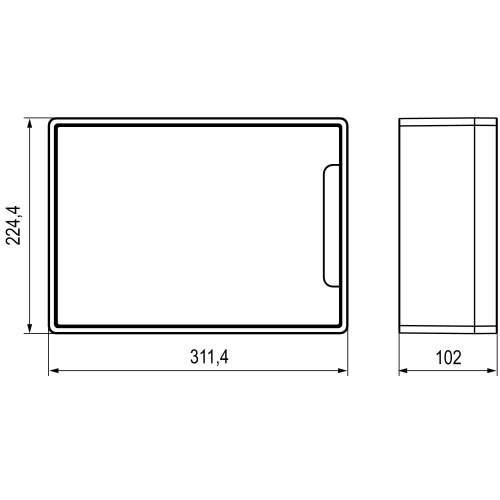 Щиток настенный с дверцей 12 модулей белый FRAME с 2 шинами PEN (F12W1WT) фото 3