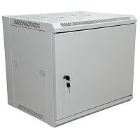 Шкаф настенный 19" 9U 600х450х500мм - дверь металл, стенки съемные (разобранный) RAL 7035 REXANT PRO (04-2211)