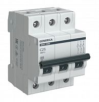 GENERICA ВА47-29М 3P C 25А 4,5кА (MVA21-3-025-C-G) Автоматический выключатель
