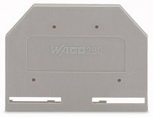 WAGO 280-301 торцевая пластина серая Торцевая и промежуточная пластина