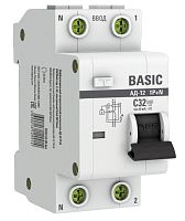 АВДТ АД-12 1P+N 32А 30мА тип АС х-ка C эл. 4,5кА Basic (DA12-32-30-bas) Автоматический выключатель дифференциального тока