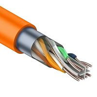 F/UTP, CAT 6, ZH нг(А)-HF, 4PR, 23AWG, INDOOR, SOLID, оранжевый, 305 м, REXANT (01-0151)