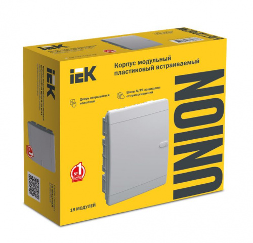 Корпус пластиковый UNION Compact ЩРВ-П-18 IP41 скрытой установки белая дверь (UIC-KP13-V-18-41-K01) фото 3