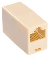 RJ-45 (розетка)-RJ-45 (розетка) (бежевый) Разъем распределительный