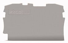 WAGO 2004-1291 пластина торцевая серая Пластина торцевая на DIN-рейку