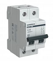 GENERICA ВА47-29М 2P C 25А 4,5кА (MVA21-2-025-C-G) Автоматический выключатель