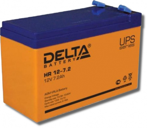 Delta HR 12-7.2 Аккумулятор герметичный свинцово-кислотный Delta HR 12-7.2 Аккумулятор герметичный свинцово-кислотный