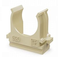 ПВХ Крепёж-клипса для труб АБС-пластик сосна D=20 (100шт) (PR13.0049)