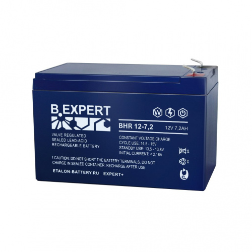 ETALON B.EXPERT BHR 12-7,2 Аккумулятор герметичный свинцово-кислотный ETALON B.EXPERT BHR 12-7,2 Аккумулятор герметичный свинцово-кислотный