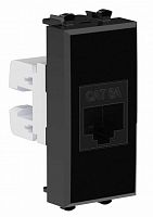 Розетка RJ-45 кат.6А 1 модуль Avanti черный квадрат (4402671)