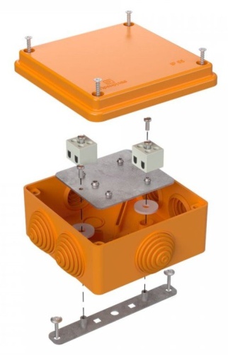 Коробка огнестойкая 100х100х50 (40-0300-FR1.5-4) Коробка огнестойкая для открытой установки