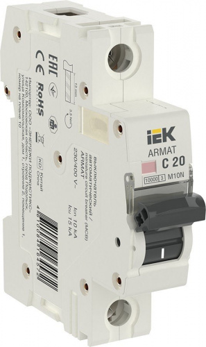 M10N 1P C 20А 10кА ARMAT (AR-M10N-1-C020) Автоматический выключатель M10N 1P C 20А 10кА ARMAT (AR-M10N-1-C020) Автоматический выключатель