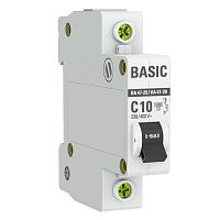 Автоматический выключатель 1P 10А (C) 4,5кА ВА 47-29 Basic (mcb4729-1-10C) Автоматический выключатель