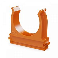 Крепеж-клипса для труб АБС-пластик оранжевая D40 (10 шт) (PR13.0116)