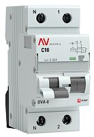 DVA-6 1P+N 16А (C) 30мА (A) 6кА AVERES (rcbo6-1pn-16C-30-a-av) Автоматический выключатель дифференциального тока