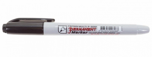 Маркер перманентный Crown «Multi Marker Super Slim» 1 мм, черный, пулевидный (08-8001) Ручка для маркировки Маркер перманентный Crown «Multi Marker Super Slim» 1 мм, черный, пулевидный (08-8001) Ручка для маркировки