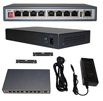 CO-SWP9C Коммутатор 8-портовый Gigabit Ethernet с PoE