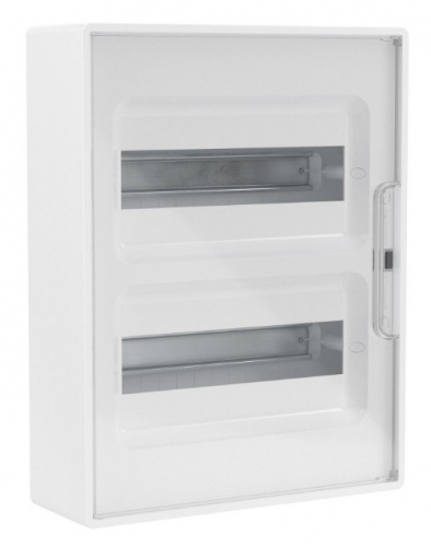 Щиток настенный с дверцей 24 модуля белый FRAME с 4 шинами PEN (F24W1WT)