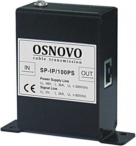 SP-IP/100PS Устройство грозозащиты цепей Ethernet SP-IP/100PS Устройство грозозащиты цепей Ethernet