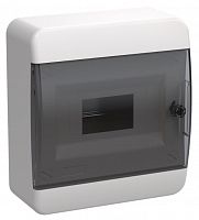 Корпус пластиковый TEKFOR ЩРН-П-8 IP41 черная прозрачная дверь (TF5-KP12-N-08-41-K01-K03)