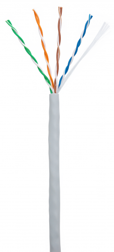 U/UTP 4pair, Cat5e, In, PVC (EC-UU004-5E-PVC-GY-1) Кабель «витая пара» (LAN) для структурированных систем связи U/UTP 4pair, Cat5e, In, PVC (EC-UU004-5E-PVC-GY-1) Кабель «витая пара» (LAN) для структурированных систем связи