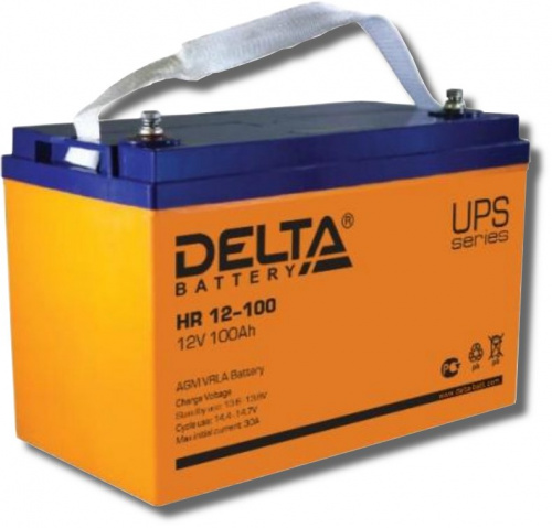 Delta HR 12-100 Аккумулятор герметичный свинцово-кислотный Delta HR 12-100 Аккумулятор герметичный свинцово-кислотный