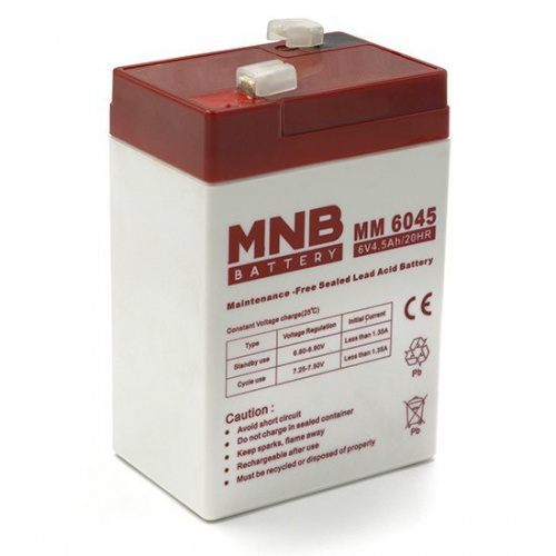 MNB MM 6045 Аккумулятор герметичный свинцово-кислотный MNB MM 6045 Аккумулятор герметичный свинцово-кислотный