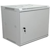 Шкаф телекоммуникационный 19" настенный 6U 600×450×370 мм (ШxГxВ) - передняя дверь металл, боковые стенки съемные (разобранный), RAL 7035 (04-2210) Шкаф настенный