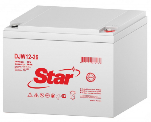 STAR DJW12-26 Аккумулятор герметичный свинцово-кислотный фото 2