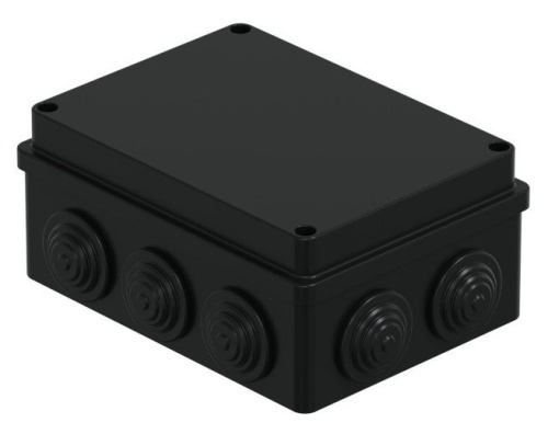 Коробка JBS150 150х110х70, 10 вых., IP55, черная (44009BL-1) Коробка монтажная