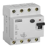 ВД1-63 4Р 25А 30мА GENERICA (MDV15-4-025-030) Выключатель дифференциального тока