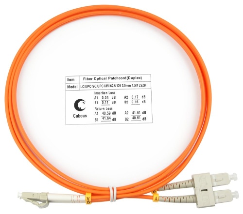 FOP-62-LC-SC-1,5m (7606c) Патч-корд оптический