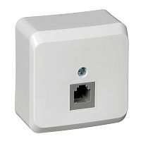 Этюд розетка RJ11 1-местная, о/у, белый (TELA-001B) Розетка телефонная