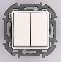 Inspiria переключатель 2-клавишный, скрытой установки, IP44, белый (673655) Переключатель
