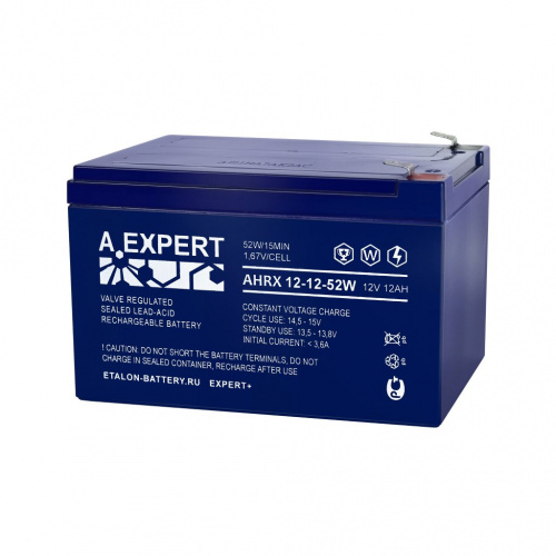 A.EXPERT AHRX 12-12-52W Аккумулятор герметичный свинцово-кислотный A.EXPERT AHRX 12-12-52W Аккумулятор герметичный свинцово-кислотный