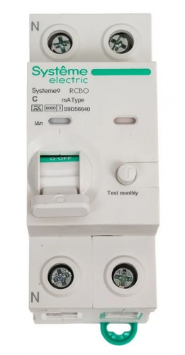 Systeme9 АВДТ 1P+N C 10A 6kA 30мА A 230В (S9D56610) Дифференциальный автоматический выключатель фото 3