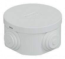 Коробка JBR065 D=65х35, 4 вых., IP44, серая (44004) Коробка монтажная